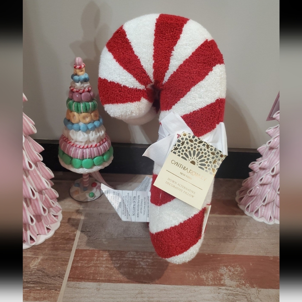 2 Candy Cane Pillows-NWT